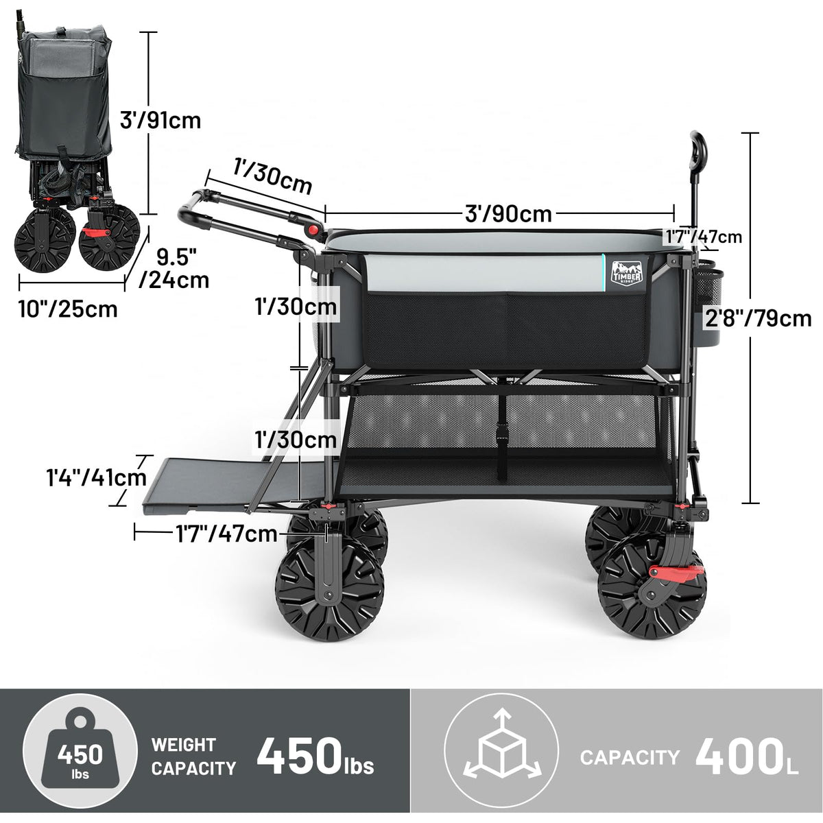 Durable Timber Ridge construction for outdoor days.
