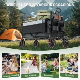 TIMBER RIDGE collapsible wagon 360 degree wheels for versatile navigation