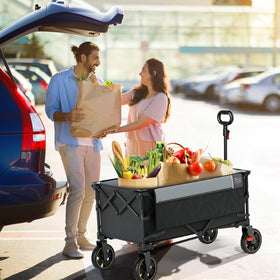 TIMBER RIDGE collapsible wagon grey finish suitable for many tasks