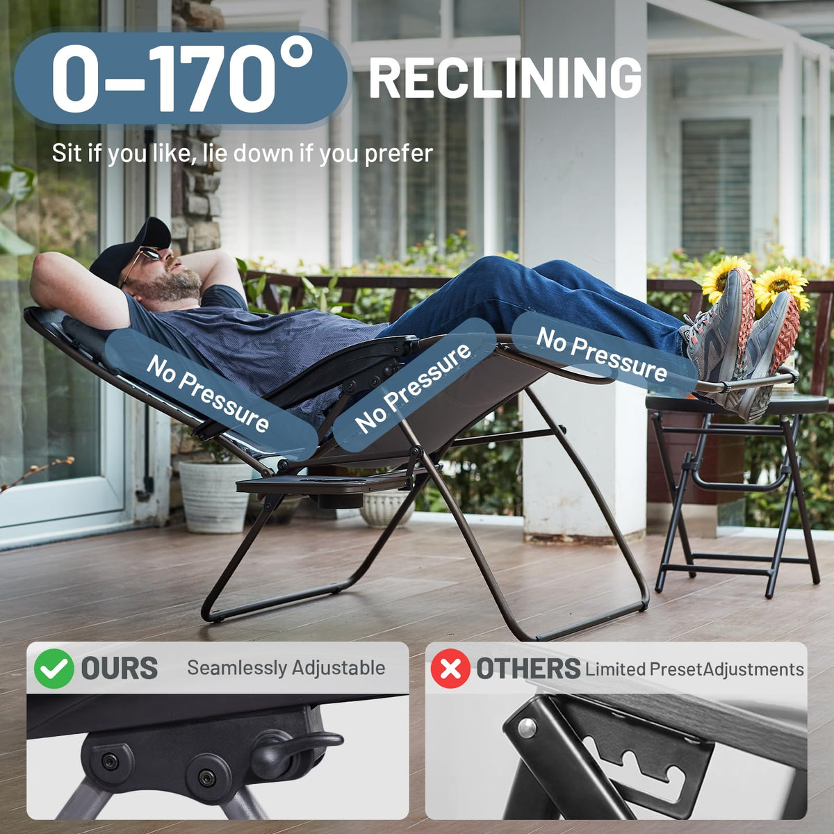 Timber Ridge heavy-duty-frame supports up to 500 lbs.