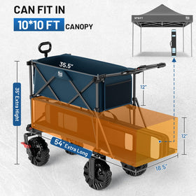 TIMBER RIDGE Push & Pull Double Decker Wagon beach and camping setup ready