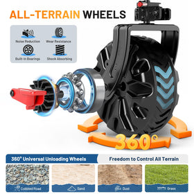 TIMBER RIDGE Push & Pull Double Decker Wagon brakes secure on slopes
