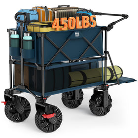 TIMBER RIDGE Push & Pull Double Decker Wagon handle for easy maneuvering