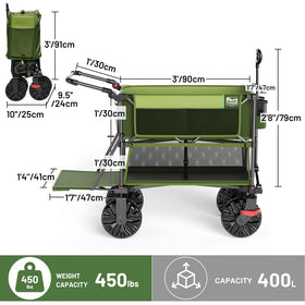TIMBER RIDGE wagon in quick-fold configuration for easy storage.