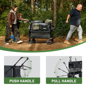 Quick-fold design makes Timber Ridge wagon easy to store in trunks.