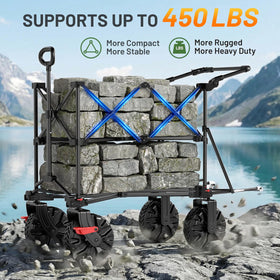 Spacious 400L capacity supports canopies, chairs, and coolers.