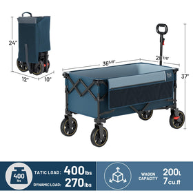 Timber Ridge wagon unfolds to 35.5 by 20 inches, roomy.