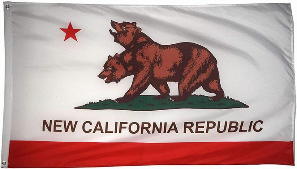 Time Roaming California Republic flag 3x5ft for indoor display with durable polyester.