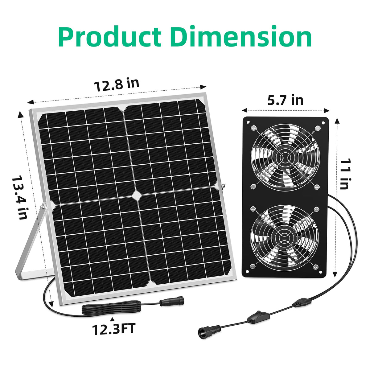 TIMEBAL dual fans enhance ventilation for plants, animals, and stored items.