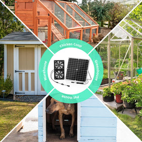 TIMEBAL outdoor ventilation for coops and greenhouses keeps air fresh.
