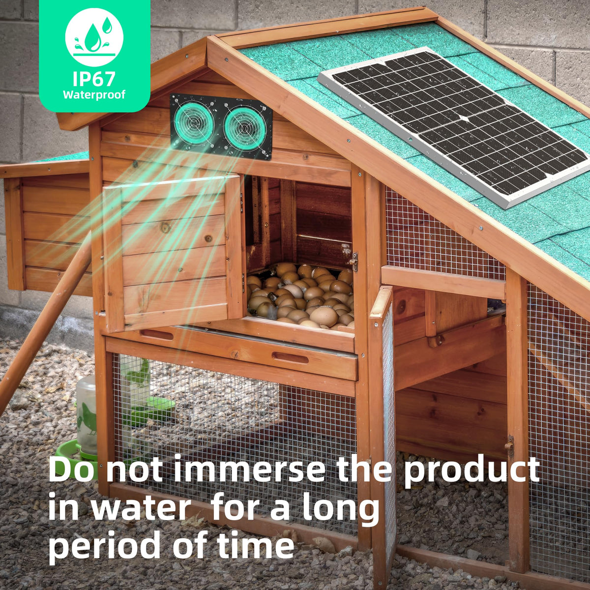 TIMEBAL solar-powered vent works with zero energy cost in outdoor spaces.