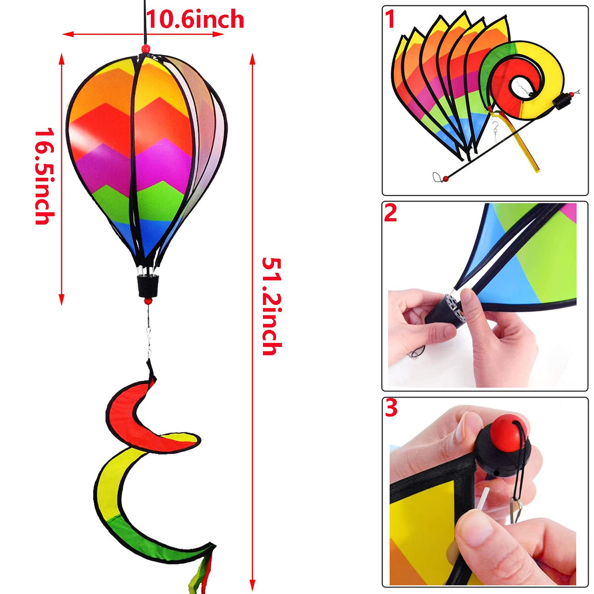 Timecity sequin wind spinner reflects light as breeze turns