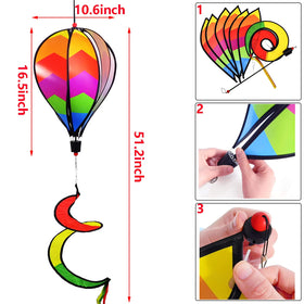 Timecity sequin wind spinner reflects light as breeze turns