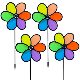 timecity flower wind spinner close-up with vibrant petals for garden decor.