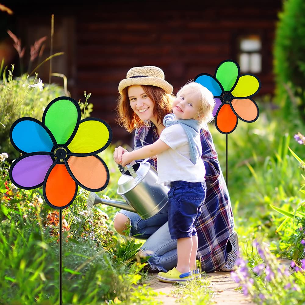 timecity wind spinner colorful petals dancing in breeze, ideal outdoor decoration.