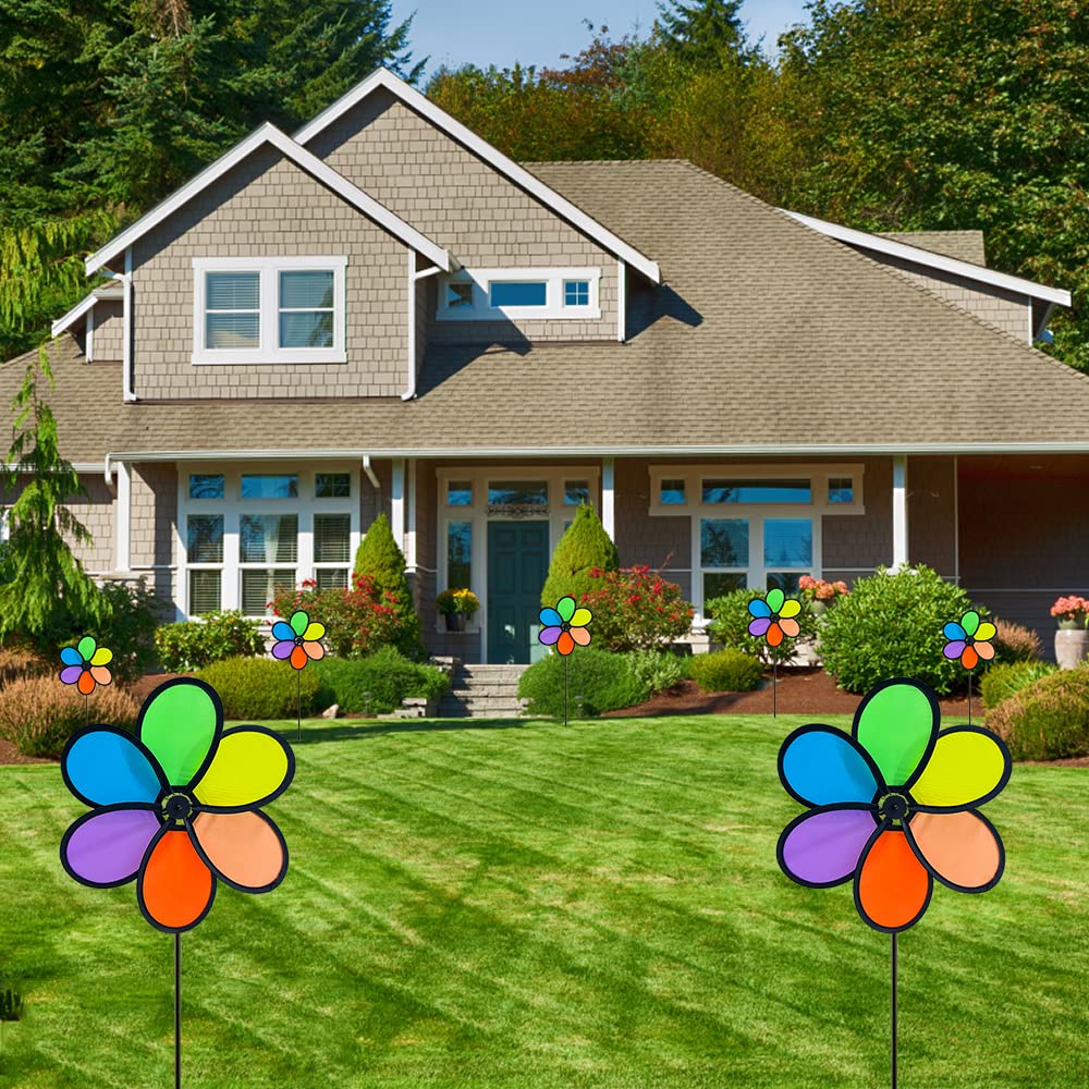 timecity wind spinner set of 4 provides versatile yard accents for displays.
