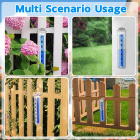 Timenued rain gauge 7-inch capacity helps track rainfall over time.