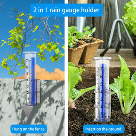 Timenued decorative art stake adds garden elegance while tracking rain.