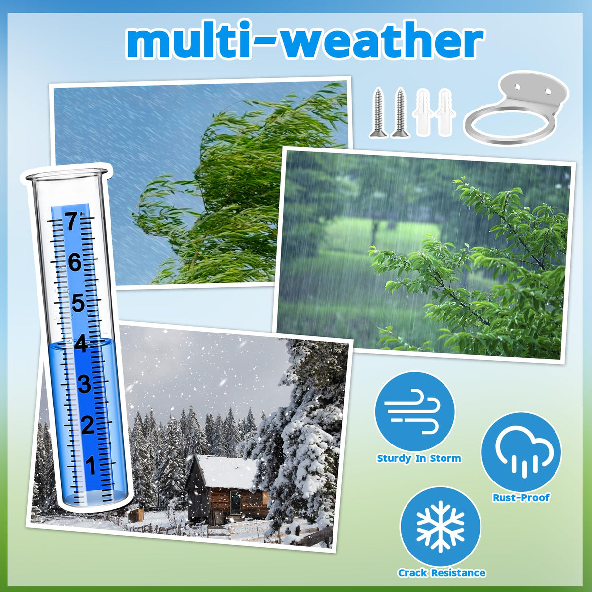 Timenued rain gauge decorative stake adds elegance to outdoor spaces.