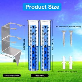 Timenued rain gauge easy installation with ground plug and post mounting.