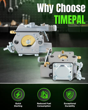 TIMEPAL fuel filter and lines ensure clean fuel delivery for consistent performance.