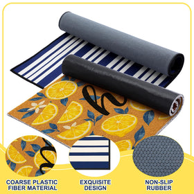 Timgle durable non-slip backing provides stability on different floor surfaces.