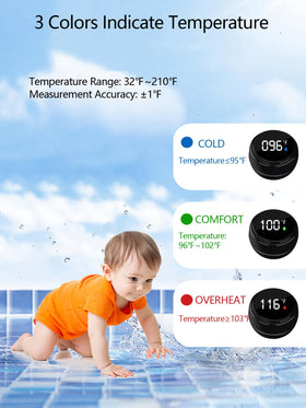 Timloon bath thermometer floating design keeps temperature visible on water surface