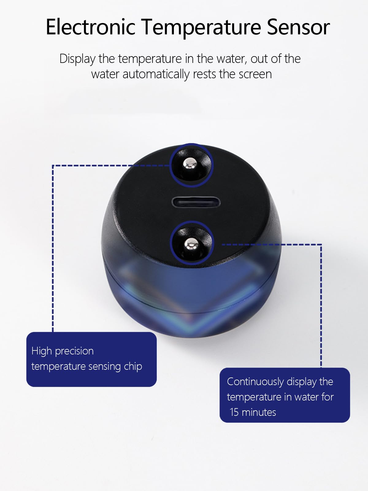 Timloon waterproof floating thermometer with Type-C charging for long use between sessions