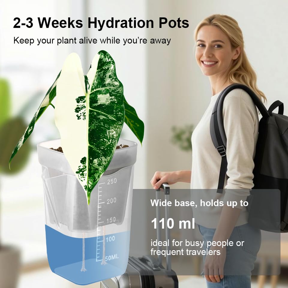 TineDew large reservoir keeps plants hydrated for weeks, reducing refills.