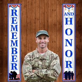 Tineit Memorial Day banner American flags design for outdoor decor
