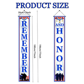 Tineit Memorial Day banner large 71x12 inch size for easy viewing