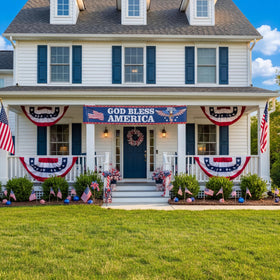 Tingjoo Independence Day decor banner, large size for backyard displays
