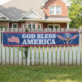 Tingjoo large 118x20 banner enhances porch, balcony, or garden parties