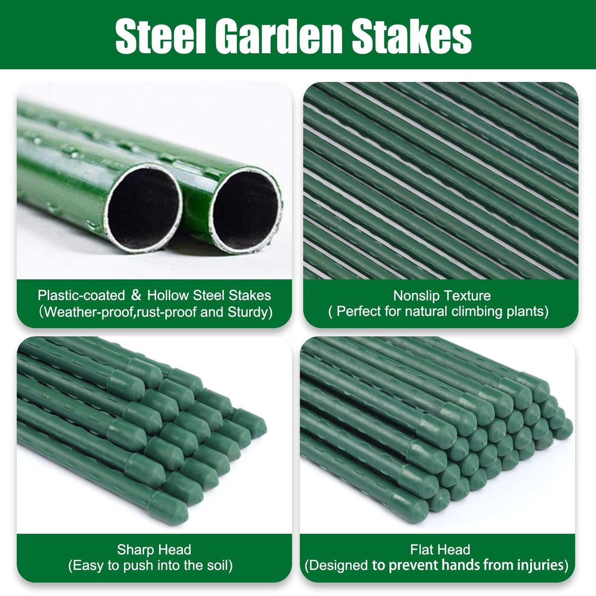 Tingyuan 3ft steel stake offers durable, hollow-core strength.
