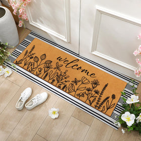 Tinideya dual-design welcome mats enhance two-entryway warmth and style.