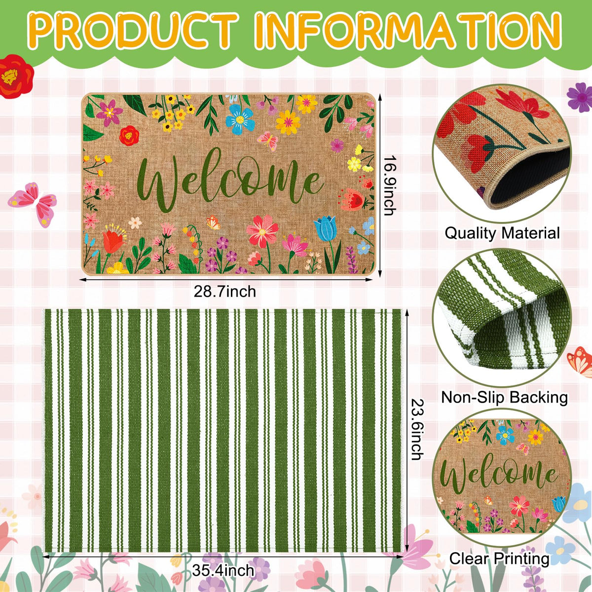 Tinideya dual-layer doormat setup elevates entryway style and function.