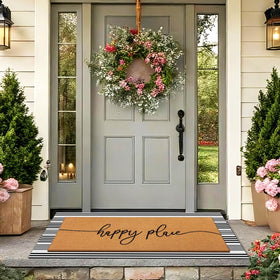 Tinideya door mat stitching detail highlighting durability and long-lasting finish.