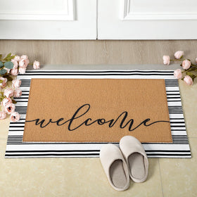 Tinideya indoor outdoor doormat blends durability with versatile placement options.
