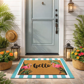 Tinideya mat with non-slip backing ensures stable placement on floors.