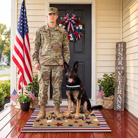 Tinideya non-slip rubber back keeps the mat secure on busy entryways.