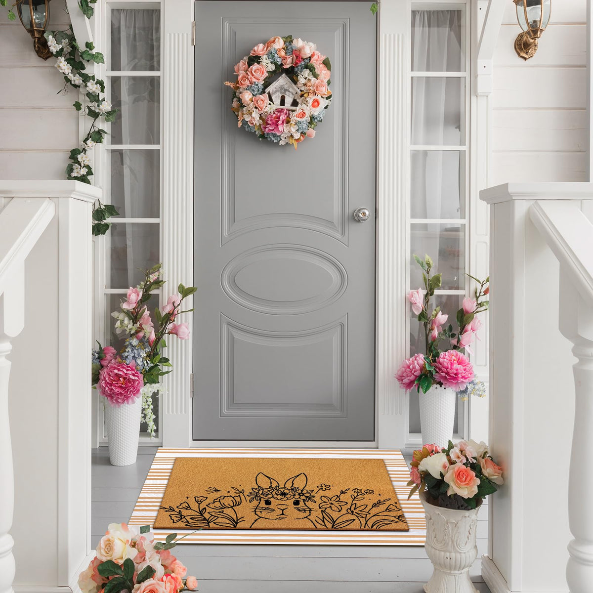Tinideya seasonal entry rug adds warm curb appeal