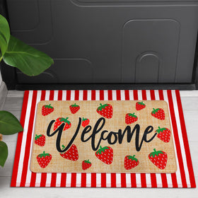 Tinideya strawberry linen texture design resists stains and conceals dirt.