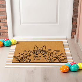 Tinideya two-piece Easter mat set for multiple doors