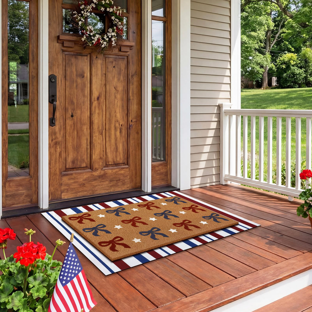 Tinideya Welcome door mat ideal for Independence Day celebrations.