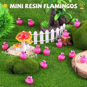 TINKRSTUFF rose-pink miniature figures perfect for dollhouse landscaping or terrarium accents