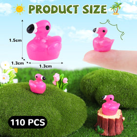 TINKRSTUFF rose pink mini duck resin figure ideal for garden or cake toppers