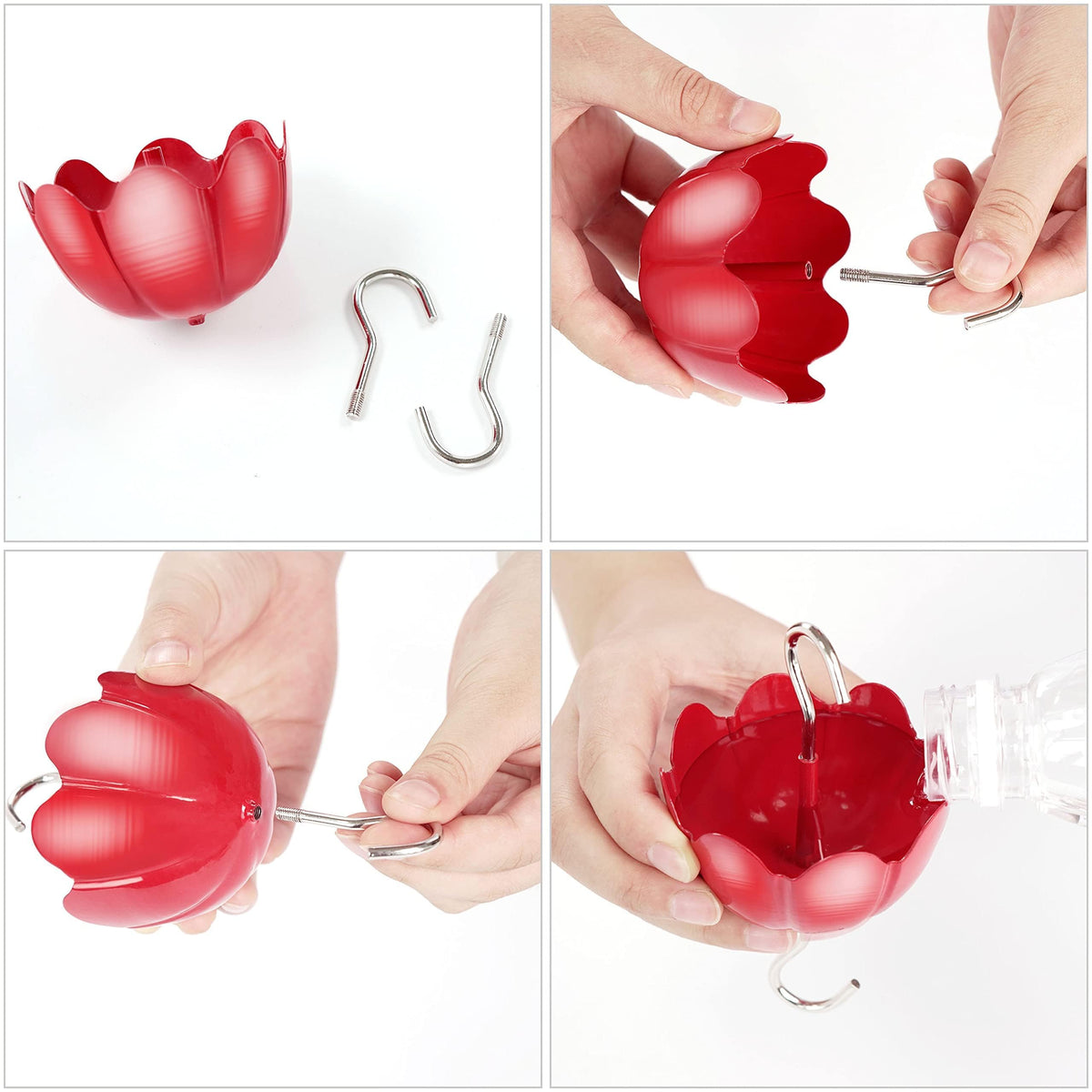 Tinlaviy large metal hooks simplify hanging on branches.