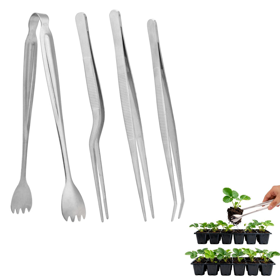 Tinoaly seedling transplant tong for precise lifting with minimal root disturbance.