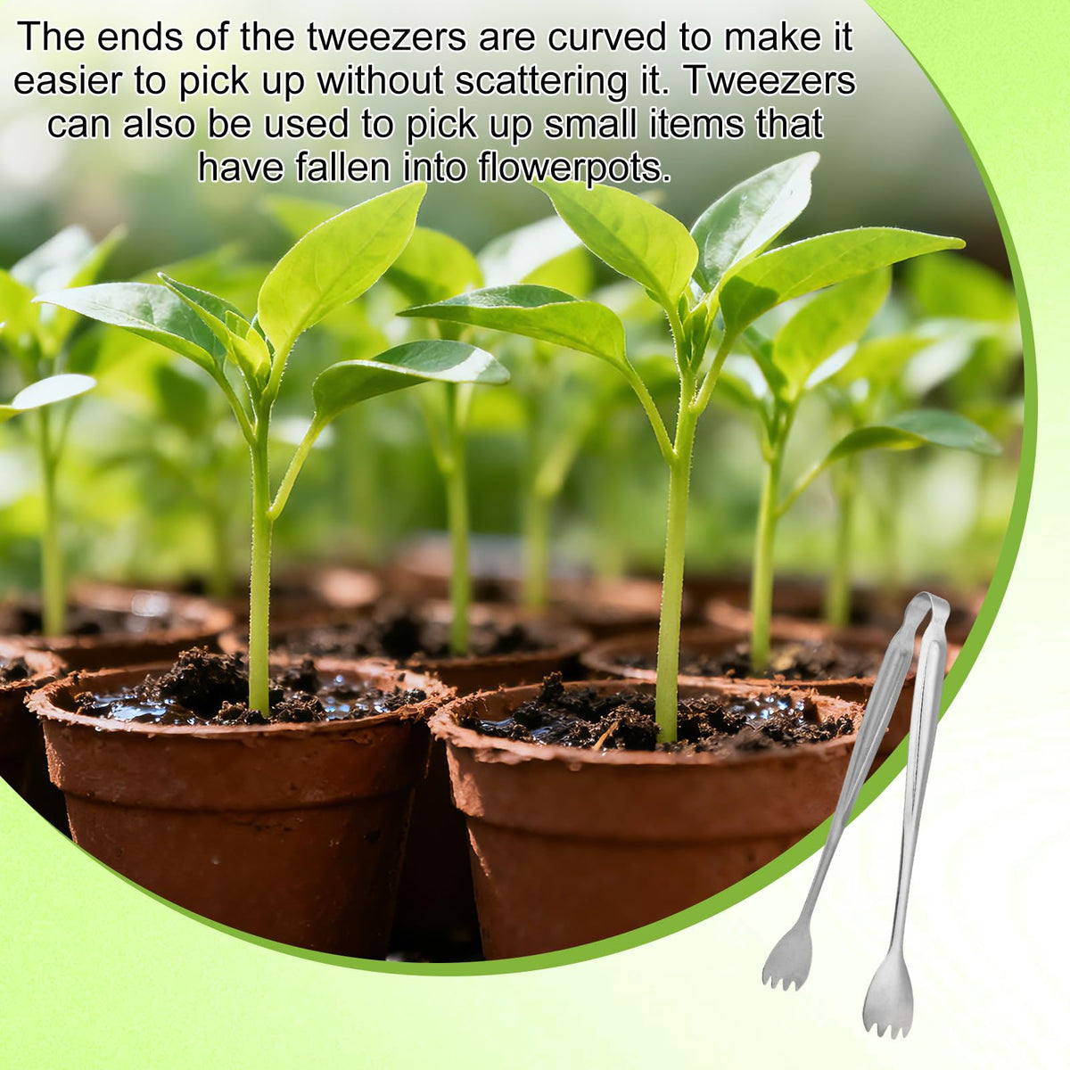 Tinoaly tweezers angled tip offers precise placement in tight spaces.