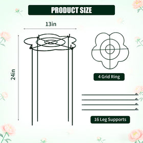 Tinrbip Peony Cages 13-inch diameter provides upright growth for lush blooms